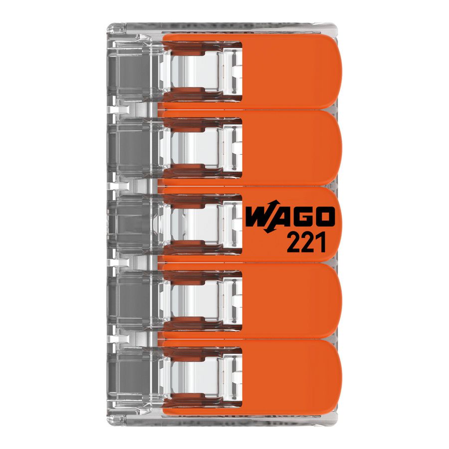 Lasklem 5-voudig 4mm2 221-415 VVE=25 Wago