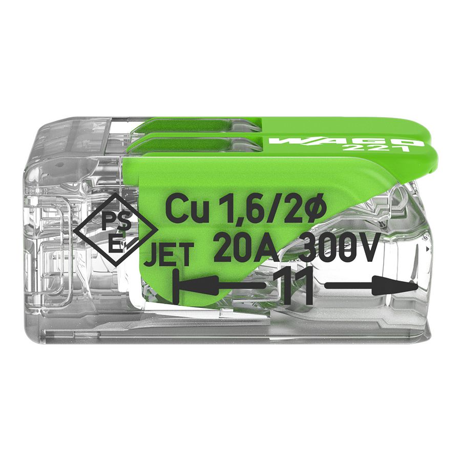 Lasklem 2-voudig 4mm2 221-422 VVE=100 Wago