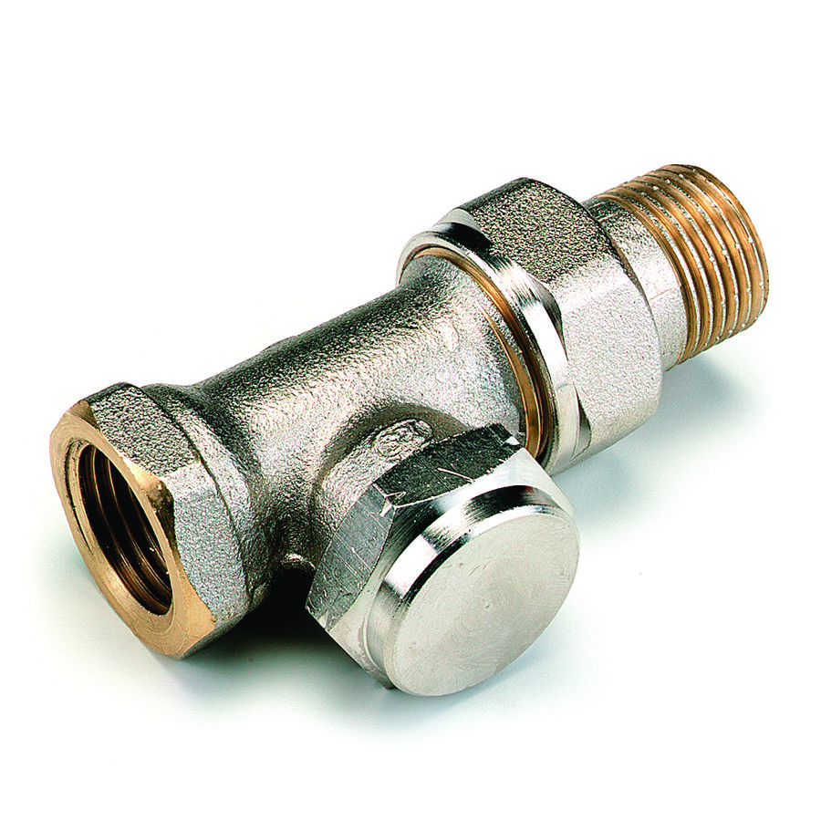 Voetventiel recht bn. 1/2" Kvs 1,80 met aftap 4469 COMAP