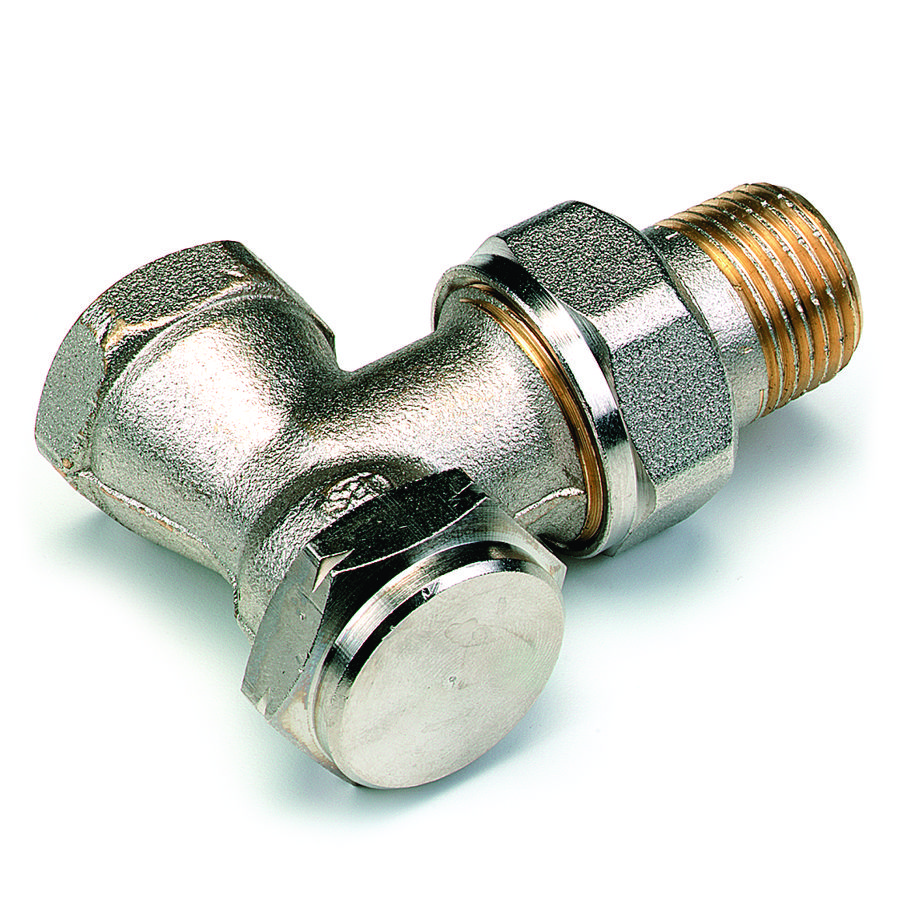 Voetventiel haaks 1/2"bn. Kvs 2,20 met aftap 4468 VVE=5 COMAP