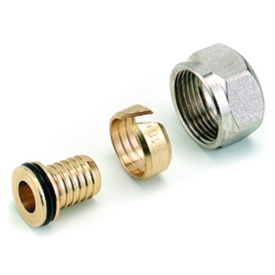 Knelkoppeling PE-X M22 - 12x2mm bn. vernikkeld 835P VVE=2 COMAP
