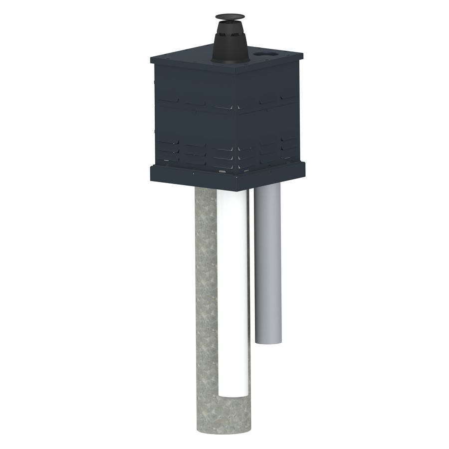 Mini-Delta schoorsteentop standaard PP 60/100 XL Burgerhout