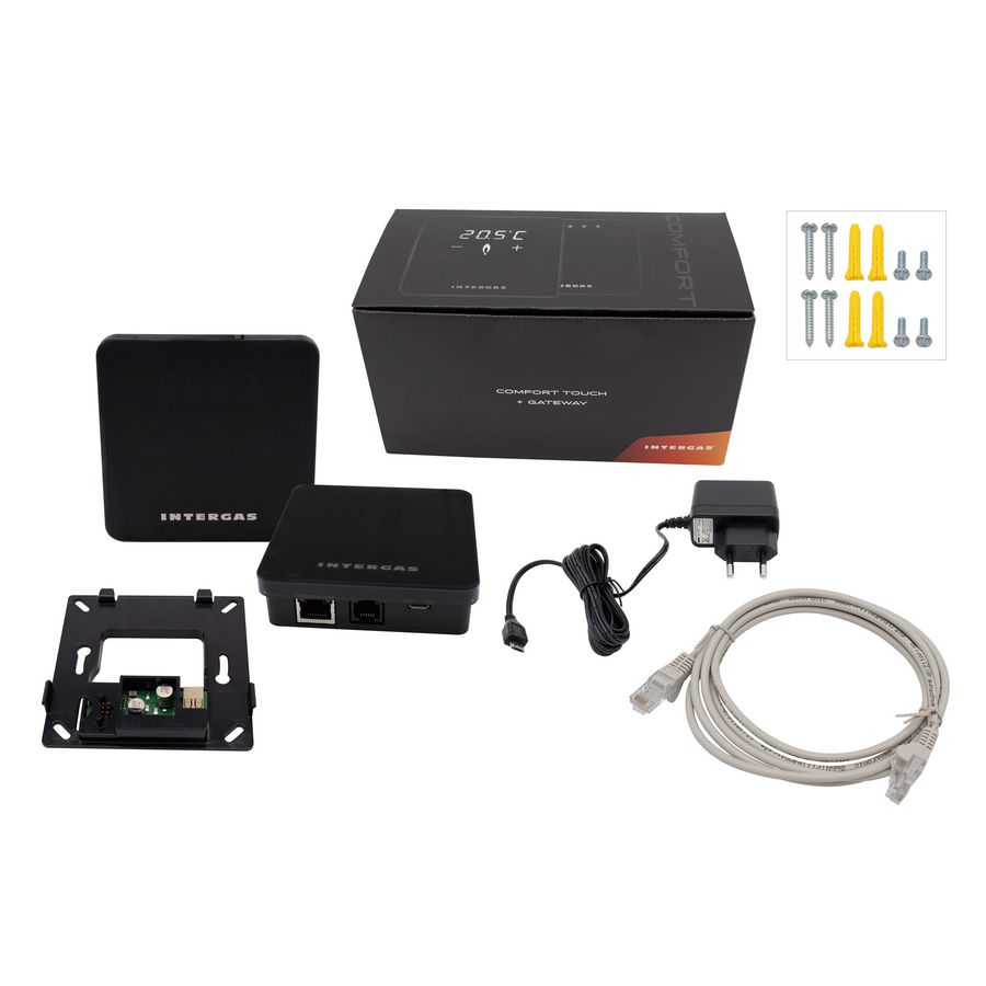 Kamerthermostaat Comfort Touch zwart incl. gateway Intergas
