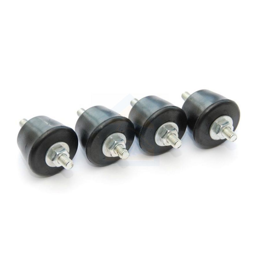 Zak a 4st. rubber trillingdempers BVDCO conische 2x M8 bt. Castel Engineering