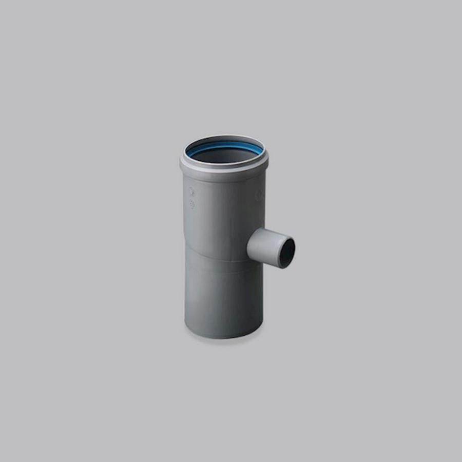 Condensafvoer Twinline PP 80mm horizontaal/verticaal grijs Burgerhout