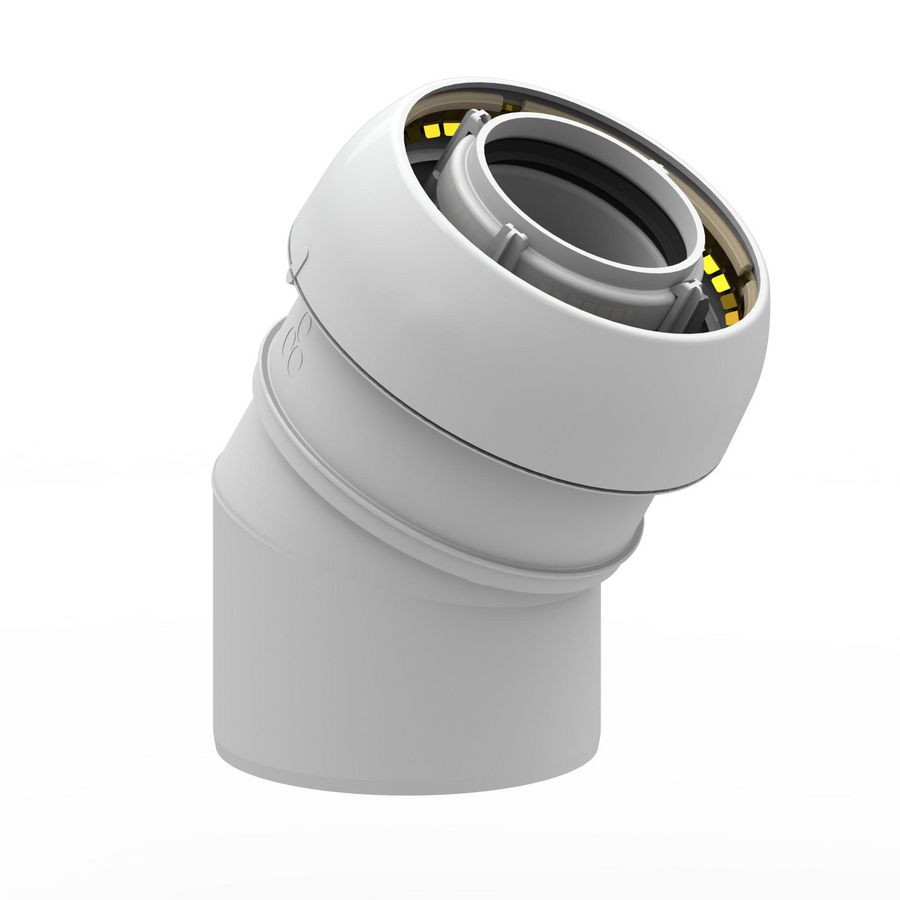 EasySafe Bocht PP Concentrisch 60/100 30° Burgerhout