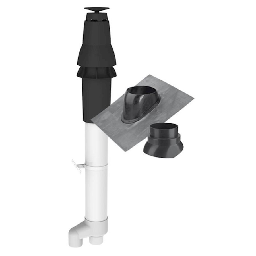 Dakdoorvoer Skyline Safe-PP 80-80 + glijschaal/loodpan set Burgerhout