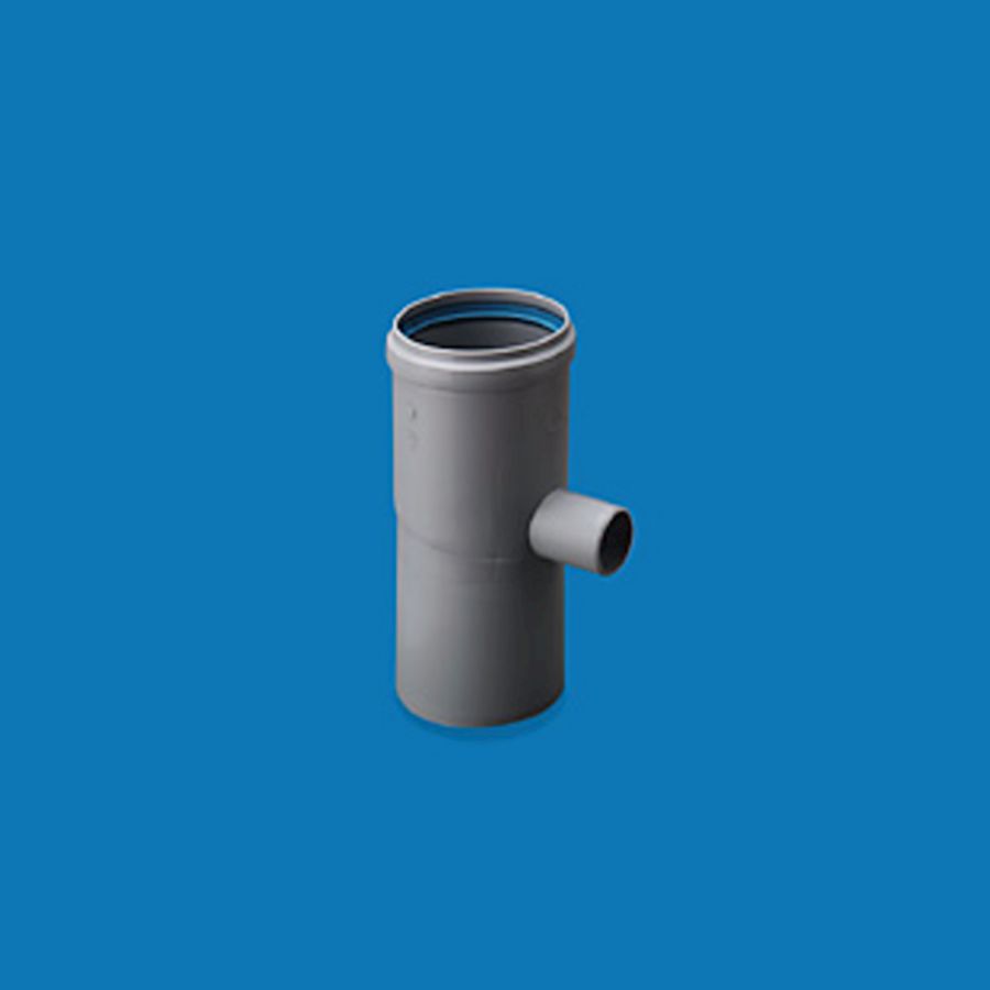Condensafvoer Twinline PP 100mm horizontaal/verticaal grijs Burgerhout