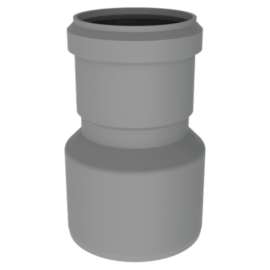 Twinline verloop verkleinend PP 100-80mm grijs Burgerhout
