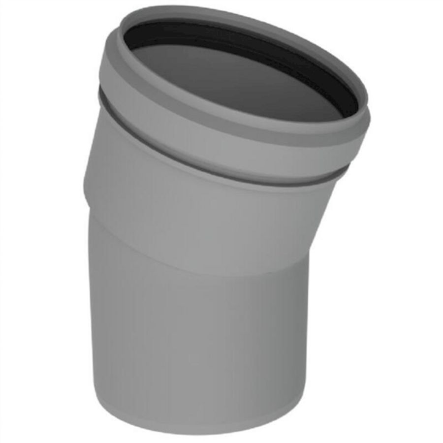 Twinline bocht PP 80mm 30° grijs Burgerhout