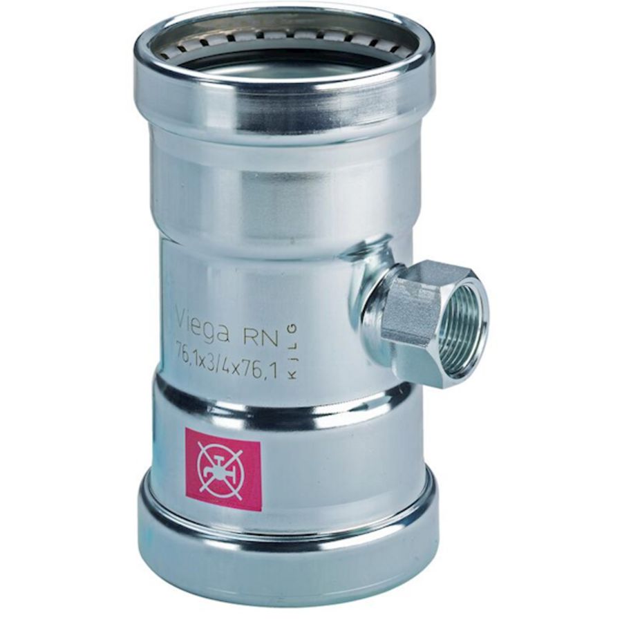 T-koppeling verlopend persaansluiting PRESTABO-XL 76,1x3/4"bn.x76,1mm1117.2XL Viega