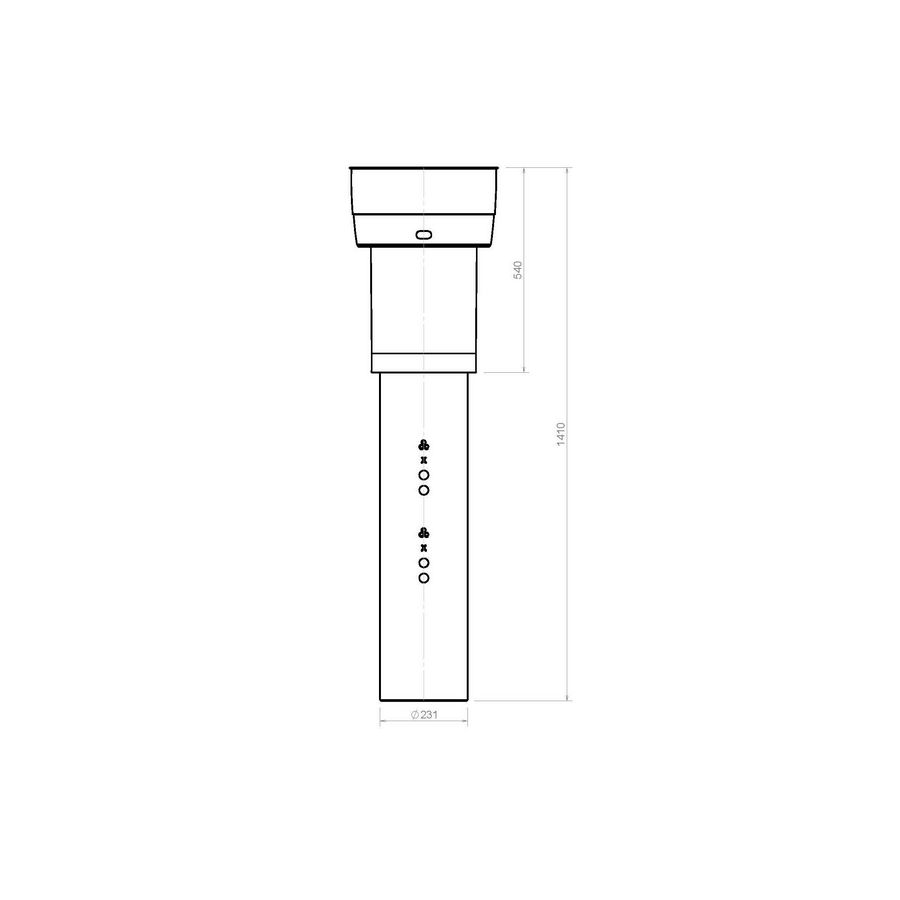Dakdoorvoer EasyAir EPS 180/200mm zwart Burgerhout