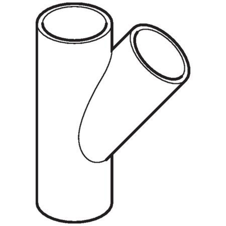 Polyethyleen (PE) T-stuk 45° 110/75mm Geberit