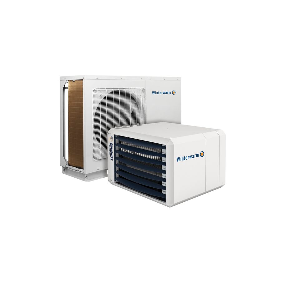 Binnenunit Qwikshift Hybride luchtverwarmer / booster gasgestookt QSG 16+40 incl. Smart controller Winterwarm