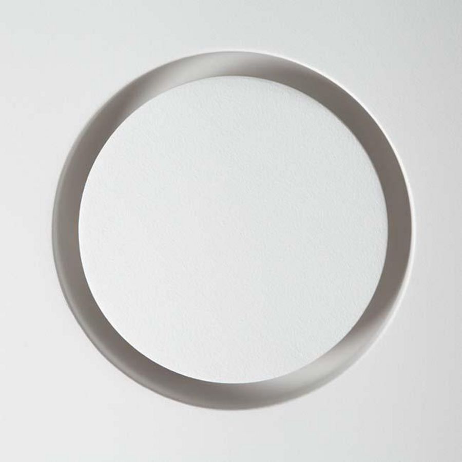 Instucbaar frameloos toe- of afvoer-ventilatieventiel ERGOVENT wit rond aansl. Ø125mm Econox