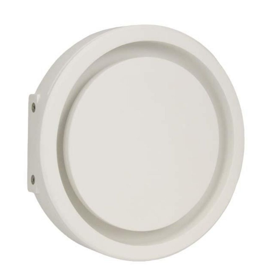 Instucbaar frameloos toe- of afvoer-ventilatieventiel ERGOVENT wit rond aansl. Ø125mm Econox