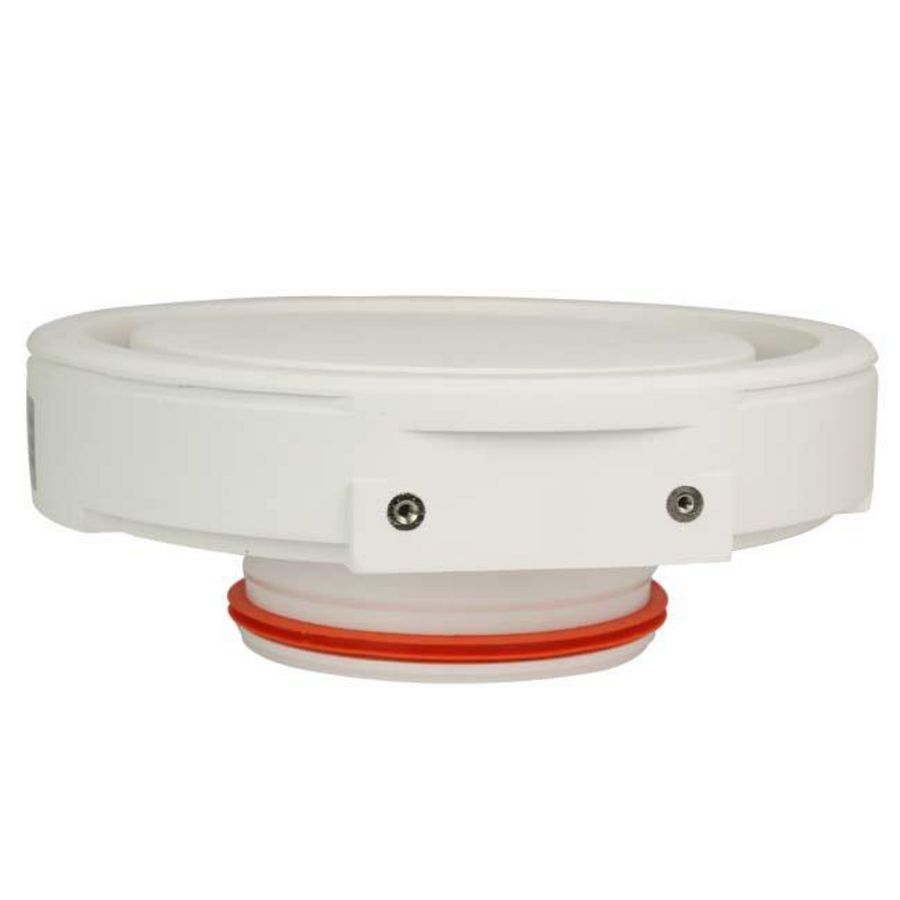 Instucbaar frameloos toe- of afvoer-ventilatieventiel ERGOVENT wit rond aansl. Ø125mm Econox