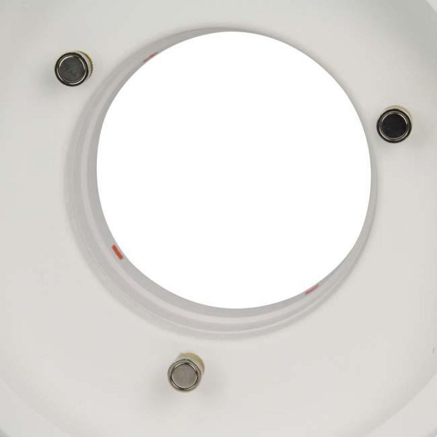 Instucbaar frameloos toe- of afvoer-ventilatieventiel ERGOVENT wit rond aansl. Ø125mm Econox