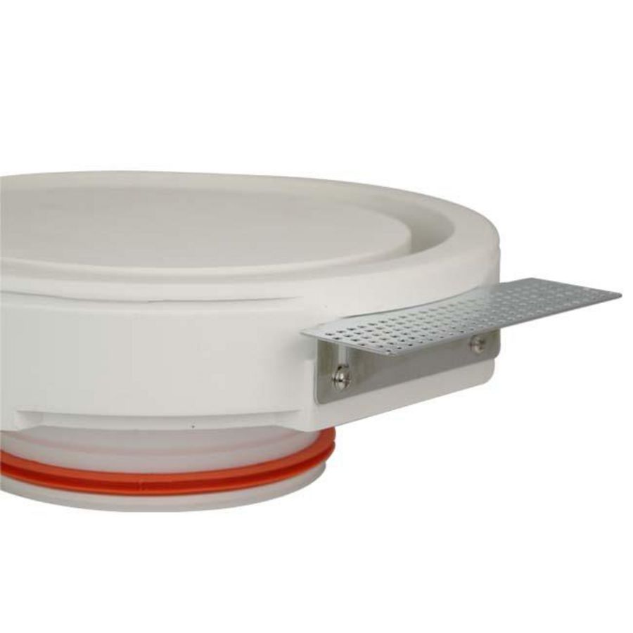 Instucbaar frameloos toe- of afvoer-ventilatieventiel ERGOVENT wit rond aansl. Ø125mm Econox
