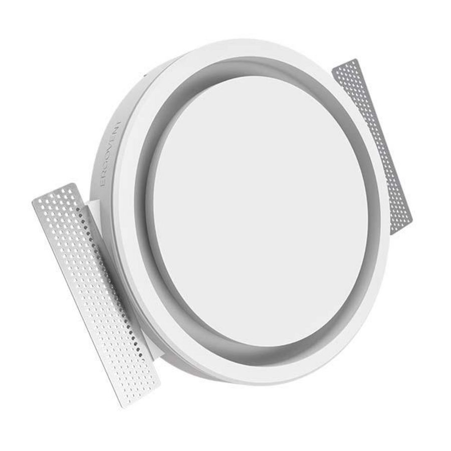Instucbaar frameloos toe- of afvoer-ventilatieventiel ERGOVENT wit rond aansl. Ø125mm Econox