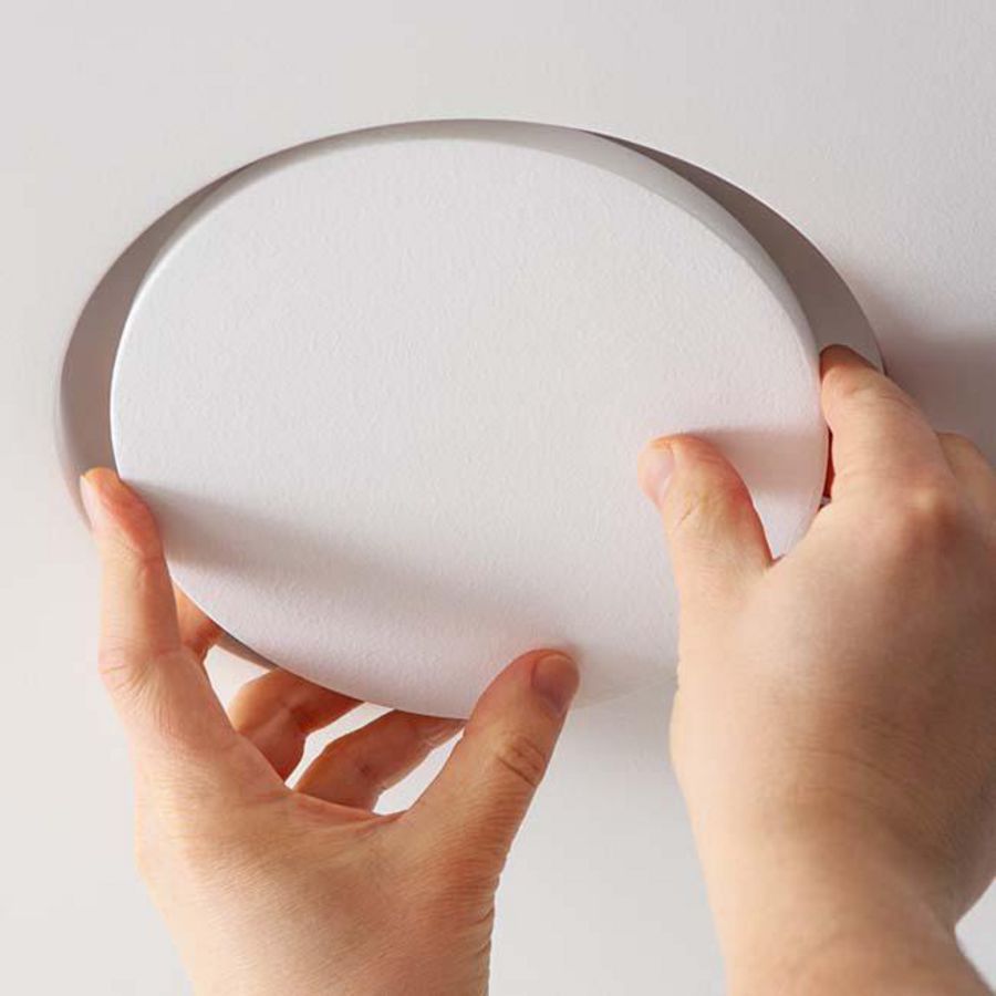 Instucbaar frameloos toe- of afvoer-ventilatieventiel ERGOVENT wit rond aansl. Ø125mm Econox