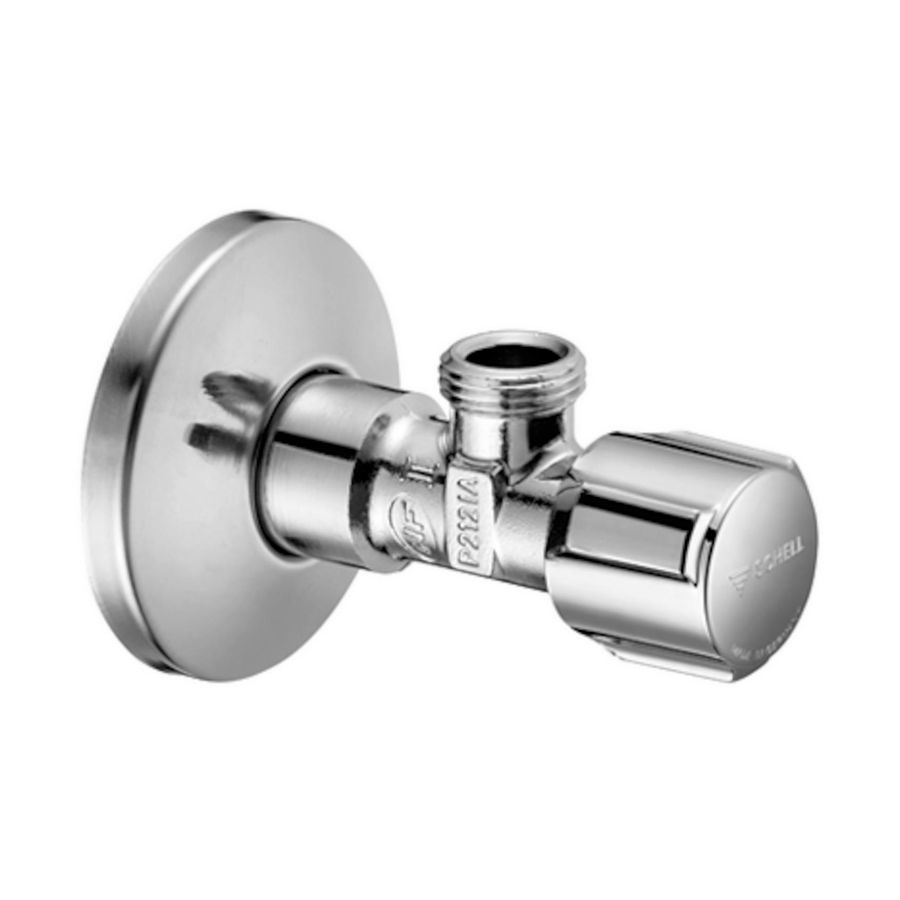 Hoekstopkraan 1/2 x 3/8mm chroom z.klemschroefkoppeling Schell