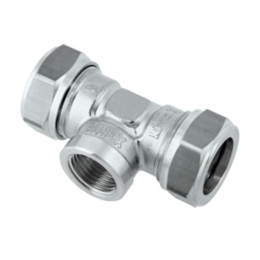 T-koppeling verlopend knel vertind 22x1/2" bn.x22mm KIWA/Gastec Bonfix