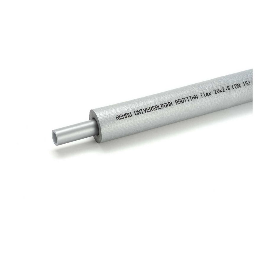 Rol a 25m. Kunststof buis RAUTITAN Flex 16x2,2mm + iso.26mm REHAU