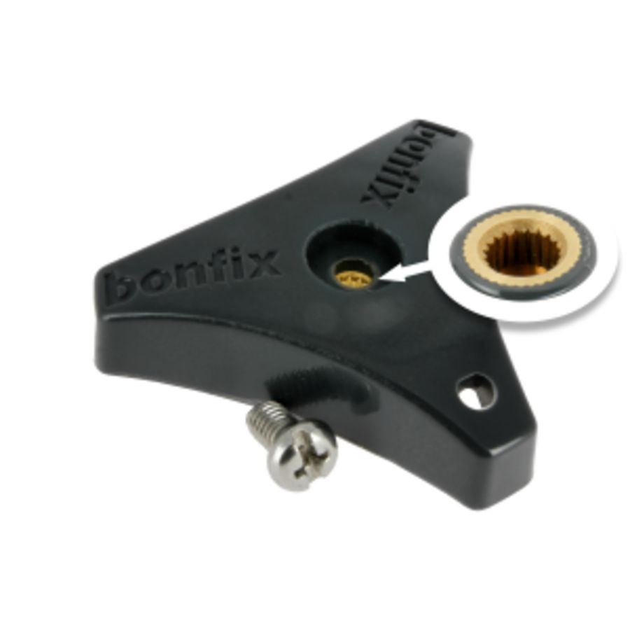 Kunststof draaiknop buitenkraan met messing insert+schroef 2.0 Bonfix