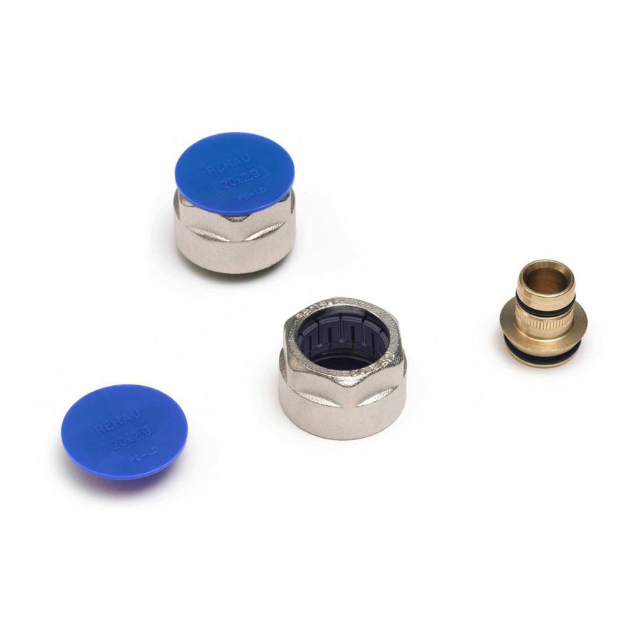 Knelschroefkoppeling euroconus 3/4"x RAUTITAN flex buis 16mm- stuksverpakking REHAU