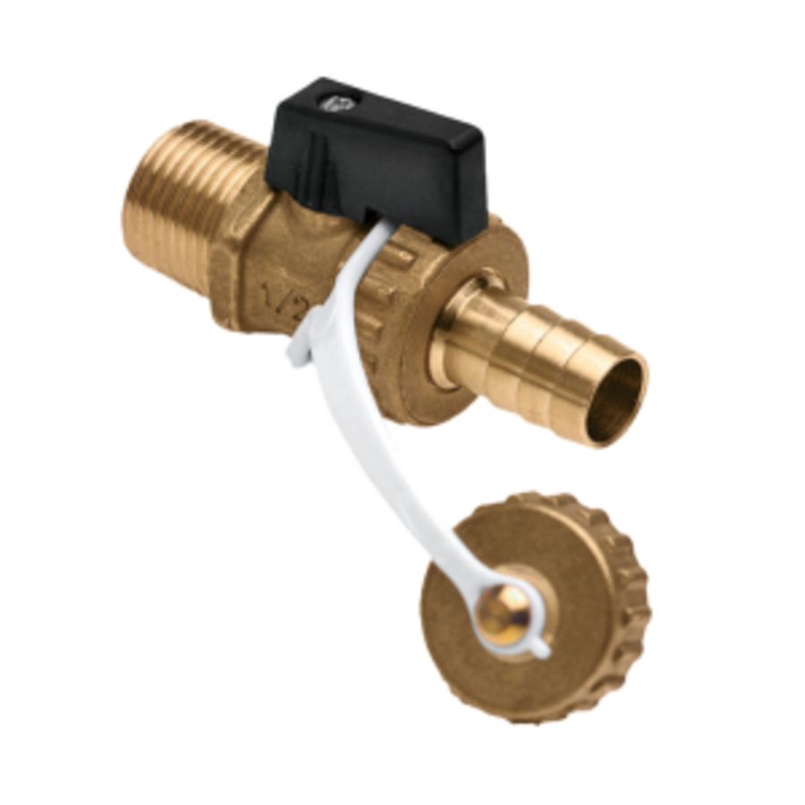 Vul/aftapkraan kogel 1/2"bt. met knop Bonfix