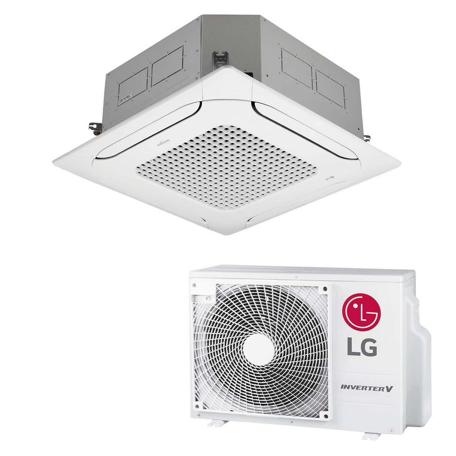 Set Cassette airco met afdekplaat airco 3,5 kW LG