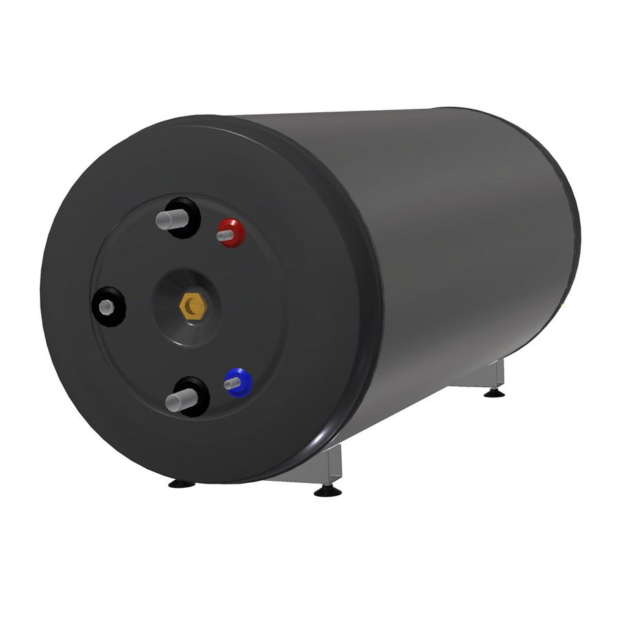RSH 240 horizontale spiraalboiler 220ltr. RVS NIBE
