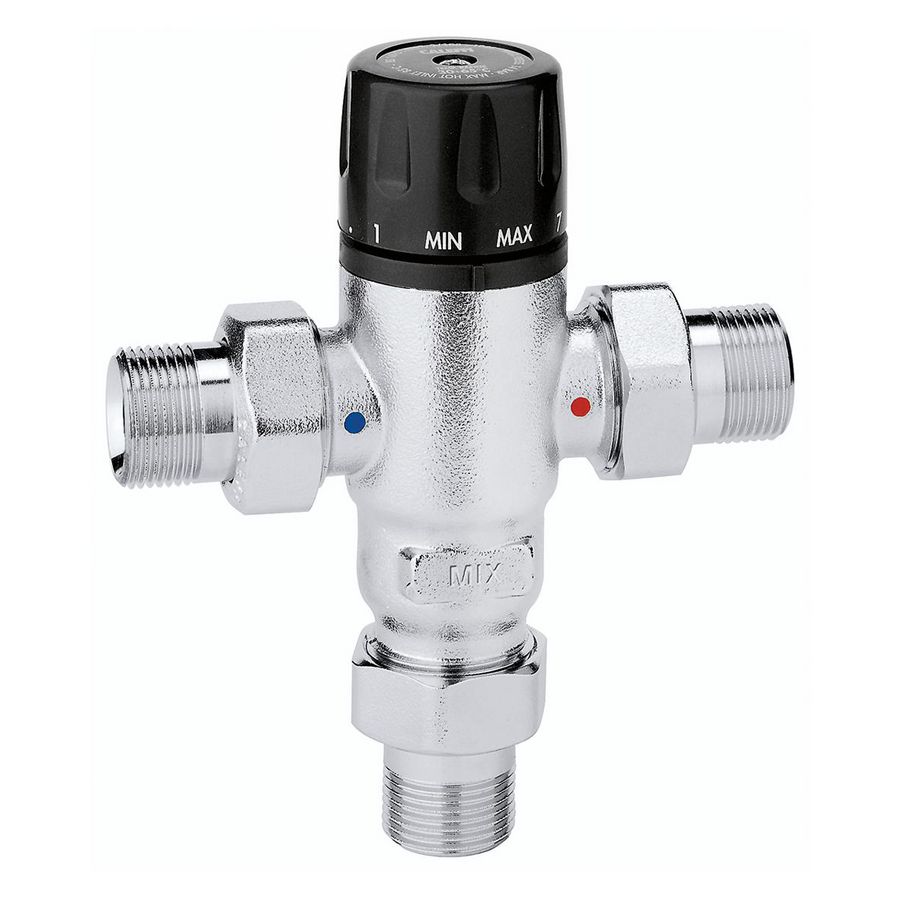 Thermos. mengventiel met 1287 3/4" 30-65°C. Caleffi