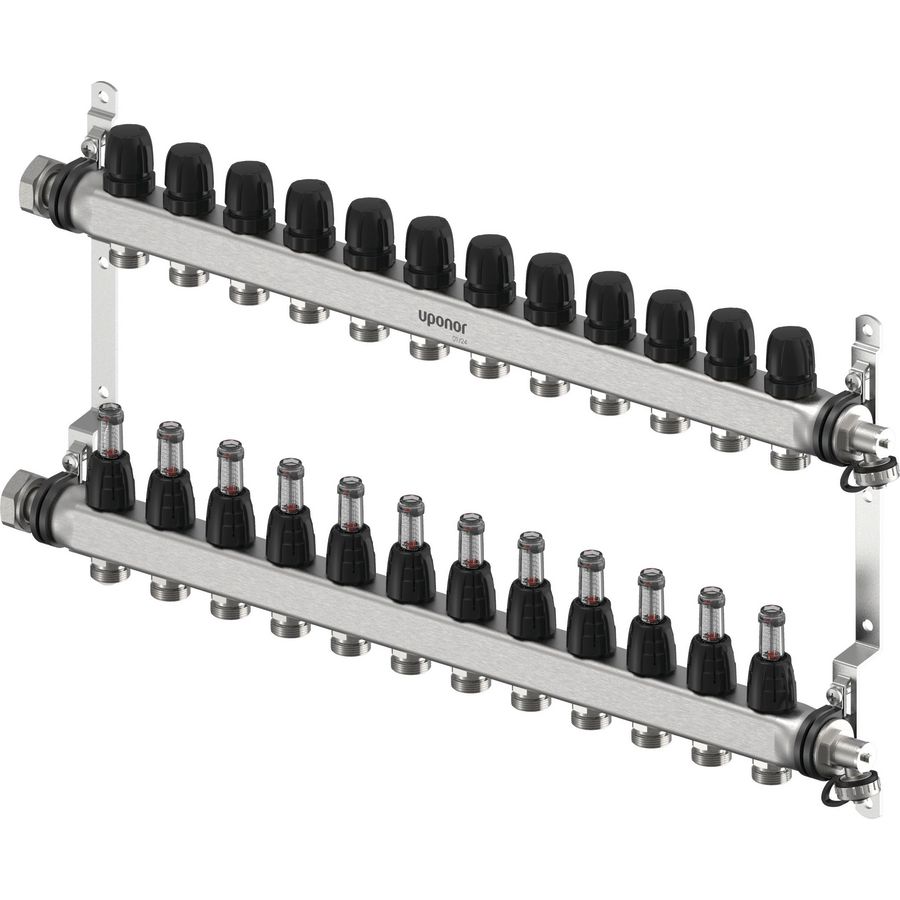 VARIO-S vloerverwarmingverdeler FM 12-groeps G3/4 Euro G1 Uponor