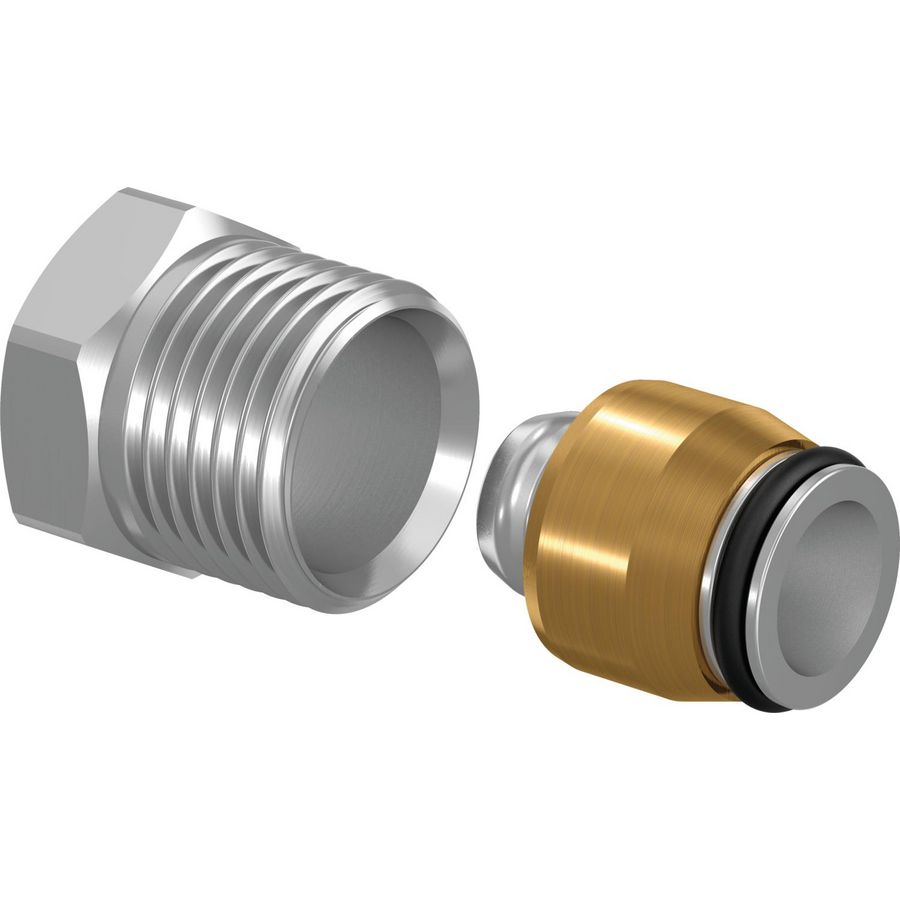 Schroefkoppeling MLC tbv Danfoss 16x2mm-1/2"bt. Uponor