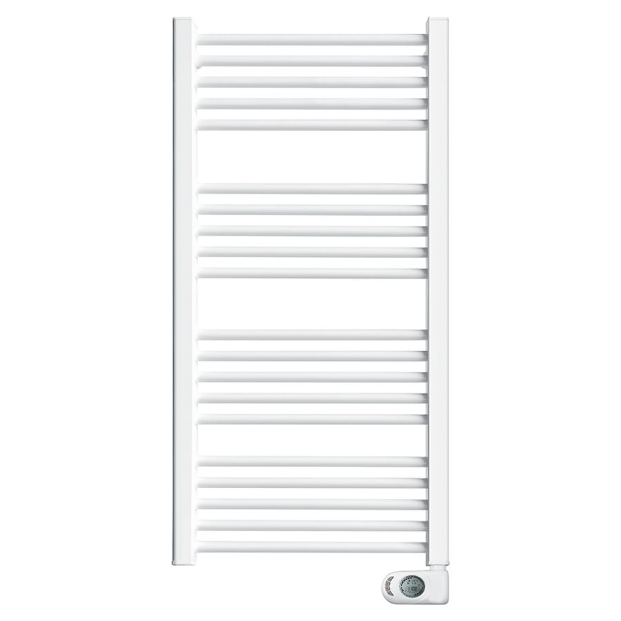 Elektr. badkamerradiator NOXX vloeistofvrij 1100x505mm 750W wit RAL9010 m/ onverlichte thermostaat DRL