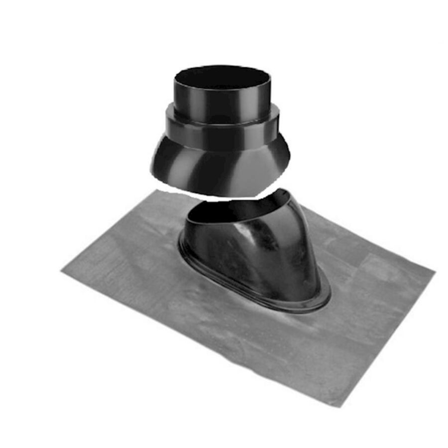 Loodpan verstelbaar + scharnierkap 140mm zwart F140 Burgerhout