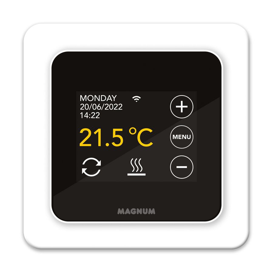 Thermostaat REMOTE CONTROL Wifi + vloersensor wit RAL9010 MAGNUM