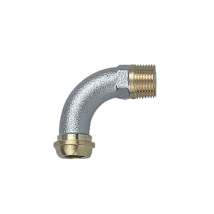 Radiatorbocht 1/2" x conisch chroom HERZ