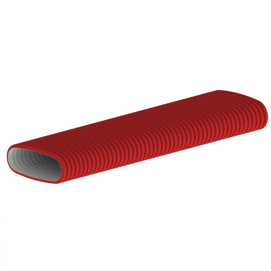 Rol a 20m. Hybalans+ afvoerslang / flexibele buis rood ovaal 133x55mm Burgerhout