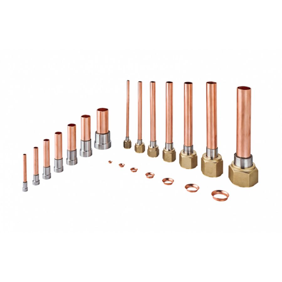 Flare adapter / koppeling FLEXFLAIR wartel SAE 3/8"x3/8" ODF ( ø10mm spie-eind) l=6cm Flexflair