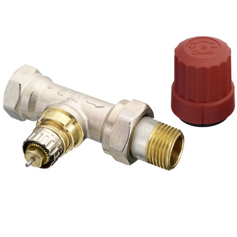 Radiatorafsluiter thermostatisch voorinstel. RA-N 1/2" DN15 recht Danfoss