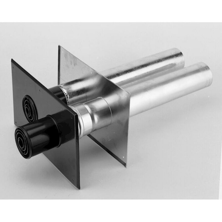 Geveldoorvoer dubbelpijps 80-80 600mm Burgerhout