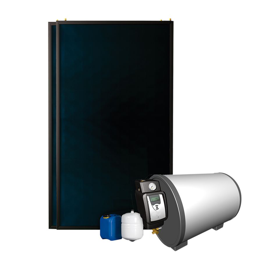 Zonneboilervat horizontaal + collector EcoNormII 200H(E)-5m² ATAG