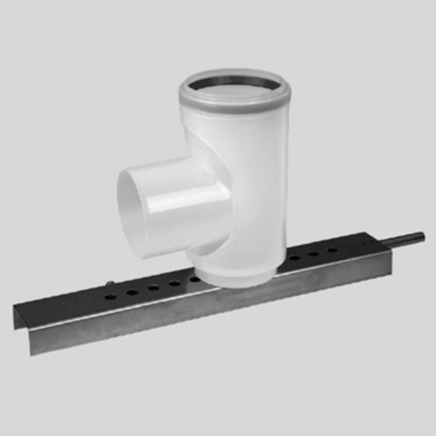 Bocht Rolux met schoorsteensteun PP120 Flex 110 Ubbink