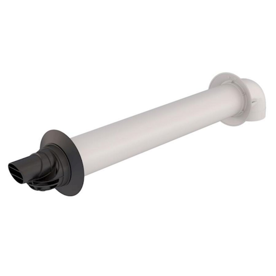 Muurdoorvoer Rolux 5H 60/100 concentrisch PP_KS met bocht 87° Ubbink