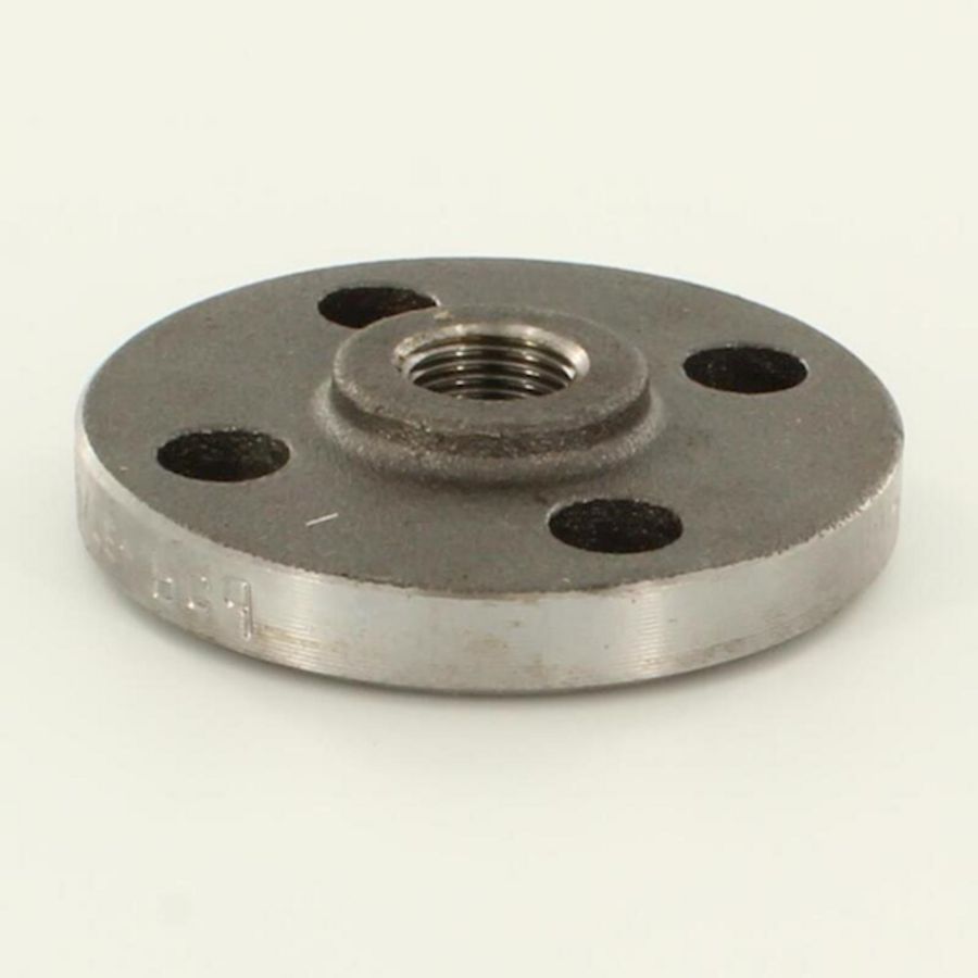 Stalen draadflens DIN2566 PN16 DN40 1.1/2" bn. 4 gats