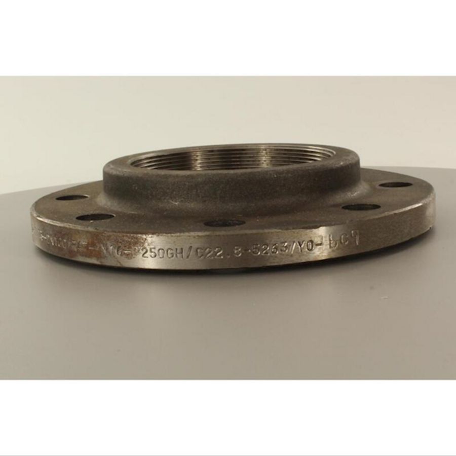 Stalen draadflens DIN2566 PN16 DN100 4" bn. 8 gats