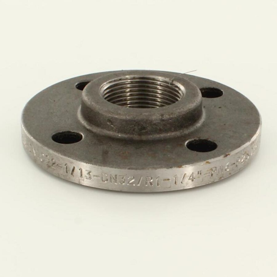 Stalen draadflens DIN2565 PN6 DN25 1" bn. 4 gats
